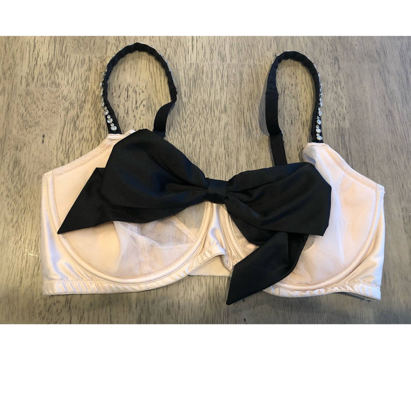 Victoria's Secret Wicked Unlined Mesh Balconette Push Up Embellished Bra - 38DDD - Picture 6 of 8